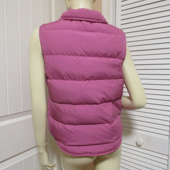 Y2K Theory Pink Down Puffer Vest Jacket sz M Quilted Pockets Designer Athleisure - Picture 7 of 8